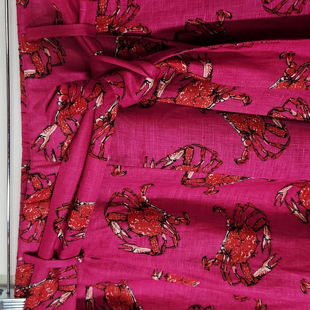 J Crew Womens Tie-waist Linen Pants in Ratti King Crab Print 12 - Picture 6 of 16